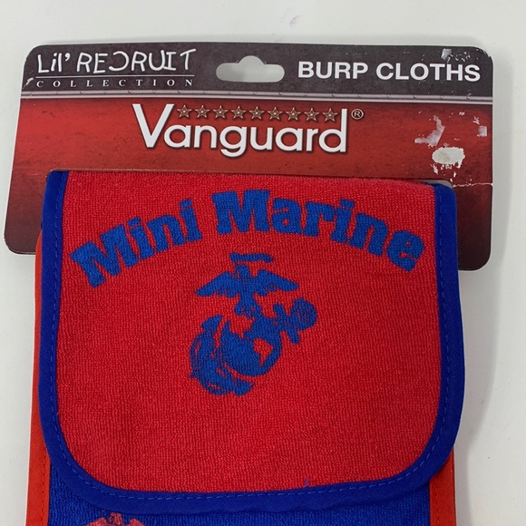 Set of 2 Burp cloths mini marine nwt by vanguard - Picture 4 of 17